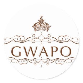 GWAPO - FUNNY FILIPINO DESIGN CLASSIC ROUND STICKER