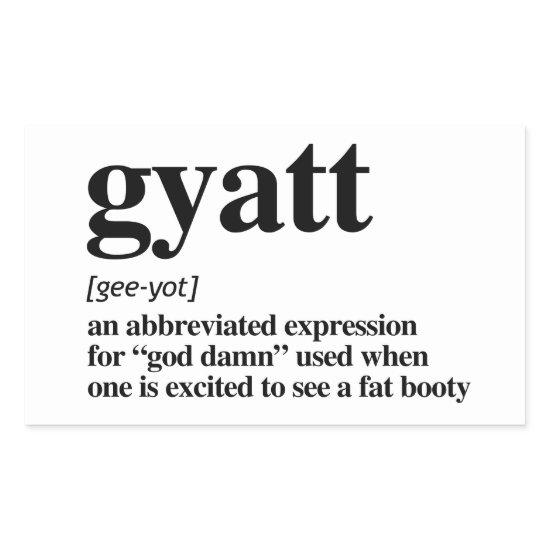 Gyatt Definition Rectangular Sticker