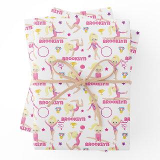 Gymnast Multicultural Personalized  Sheets