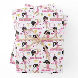 Gymnast Multicultural Personalized  Sheets