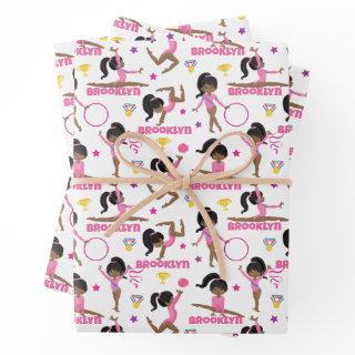 Gymnast Multicultural Personalized  Sheets