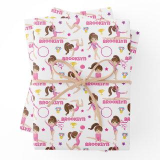 Gymnast Multicultural Personalized  Sheets