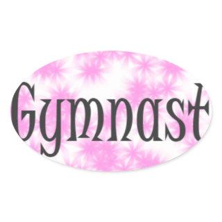 Gymnast Oval Sticker