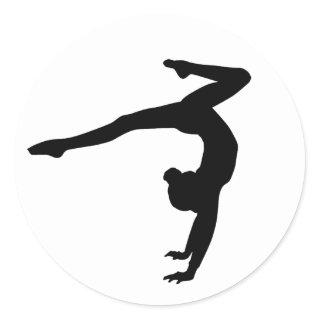 Gymnast Stag Handstand Gifts Classic Round Sticker