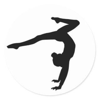 Gymnast Stag Handstand Gifts Classic Round Sticker