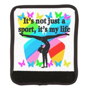 GYMNASTICS IS MY LIFE RAINBOW DESIGN LUGGAGE HANDLE WRAP