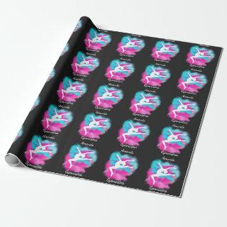 Gymnastics Leap Pink Blue Color Bomb with Name