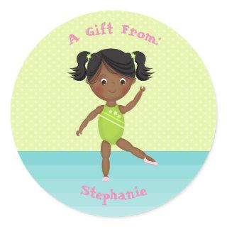 Gymnastics Party Classic Round Sticker