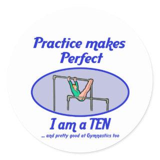 Gymnastics Perfect 10 Classic Round Sticker