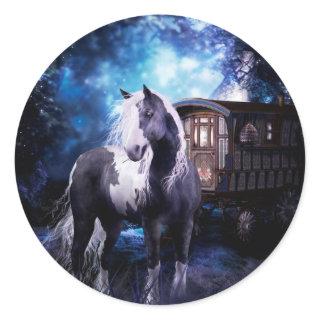 Gypsy Vanner Dreams Classic Round Sticker