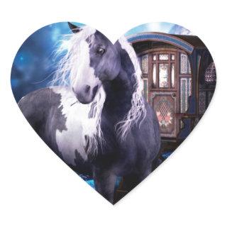 Gypsy Vanner Dreams Heart Sticker