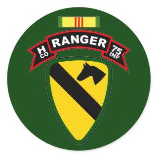H Co, 75th Infantry Regiment - Rangers, Vietnam Classic Round Sticker