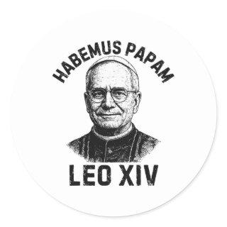 Habemus Papam Pope Leo Xiv  Classic Round Sticker