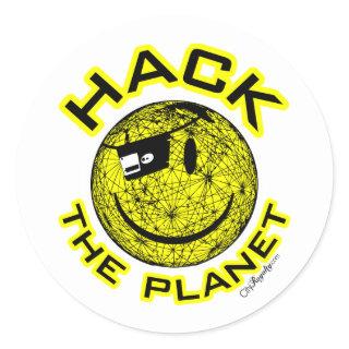 Hack the Planet Classic Round Sticker