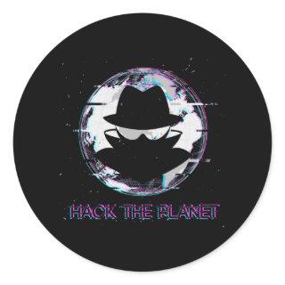 Hack The Planet Classic Round Sticker