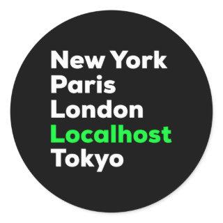 Hacker Cybersecurity Pentester Localhost Classic Round Sticker