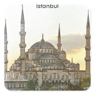 Hagia Sophia Istanbul Turkey Architecture Square Sticker