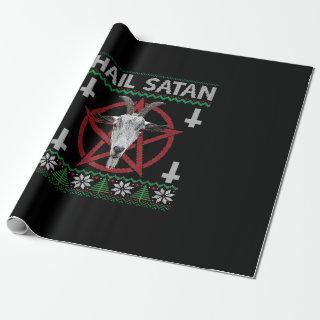 Hail Satan Goat Head Pentagram Funny Satanic Ugly