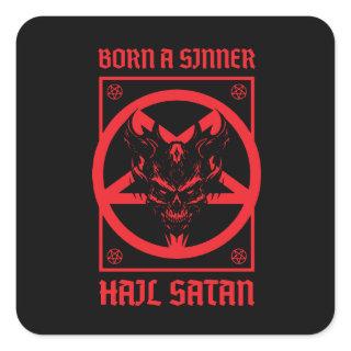 Hail Satan Square Sticker
