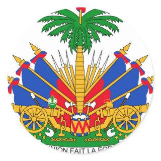 Haiti Coat of Arms Classic Round Sticker