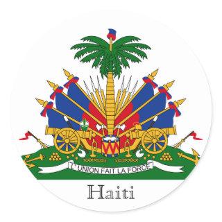 haiti emblem classic round sticker