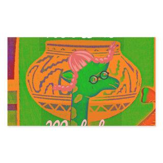 Hakuna Giraffe Art Print Rectangular Sticker