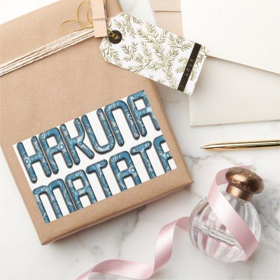 Hakuna Matata 3D Art Print Rectangular Sticker