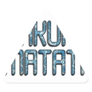 Hakuna Matata 3D Art Print Triangle Sticker