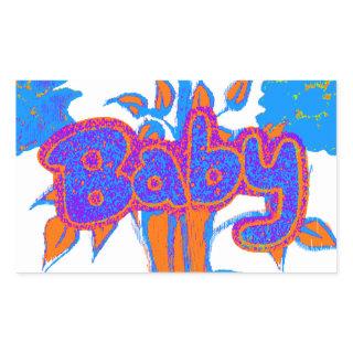 Hakuna Matata Baby Blue Rectangular Sticker