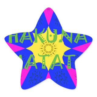 Hakuna Matata Beautiful Amazing Design Colors Star Sticker
