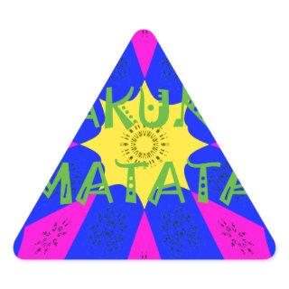 Hakuna Matata Beautiful Amazing Design Colors Triangle Sticker