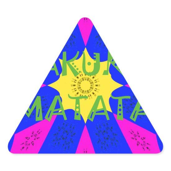 Hakuna Matata Beautiful Amazing Design Colors Triangle Sticker