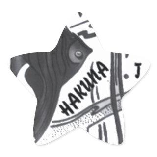 Hakuna Matata Fish Art Print Star Sticker