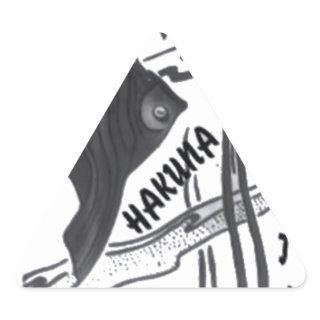 Hakuna Matata Fish Art Print Triangle Sticker