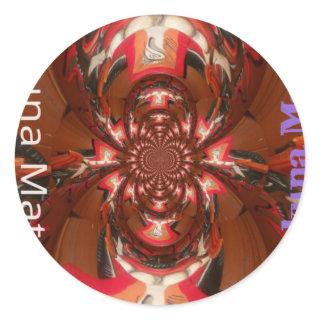 Hakuna Matata Halloween Mask Kaleidoscope Abstract Classic Round Sticker