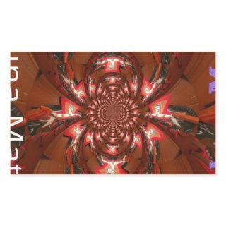 Hakuna Matata Halloween Mask Kaleidoscope Abstract Rectangular Sticker