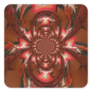 Hakuna Matata Halloween Mask Kaleidoscope Abstract Square Sticker