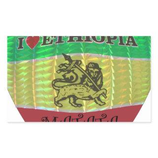 Hakuna Matata I love Ethiopia Colors.png Rectangular Sticker