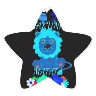 Hakuna Matata Lion Art Print Star Sticker
