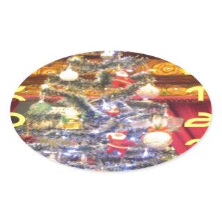 Hakuna Matata Merry Christmas & a Happy New Year.p Oval Sticker