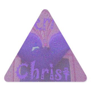 Hakuna Matata Merry Christmas Love  Design.jpg Triangle Sticker