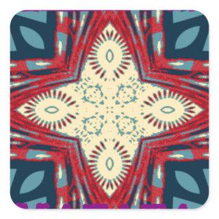 Hakuna Matata Text Hope Abstract Art Print Design Square Sticker