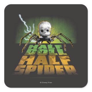 Half Doll Half Spider Square Sticker