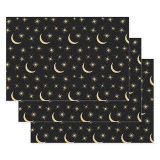 Half Moon Stars Universe Space Lover Astronomy  Sheets