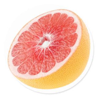 Half of grapefruit classic round sticker