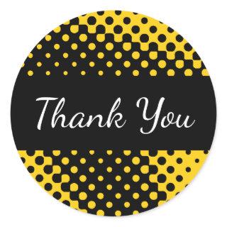 Halftone Y&B Classic Round Sticker
