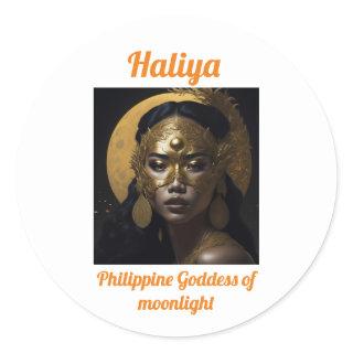 Haliya - Philippine Goddess of Moonlight Classic Round Sticker