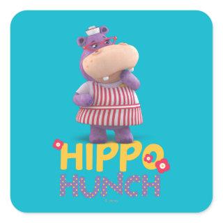 Hallie - Hippo Hunch Square Sticker