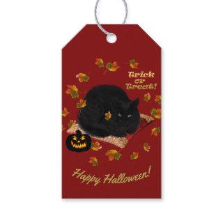 Halloween Black Cat Style Gift Tag