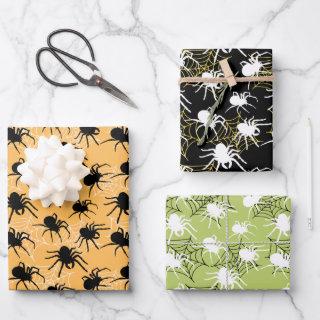 Halloween Black White Spider & Spider Web Pattern  Sheets